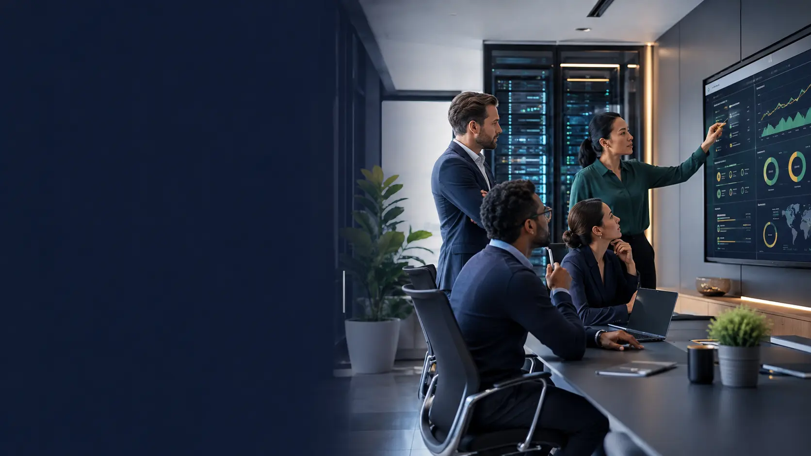 ClearlyHost Infrastruktur-Team vor Server- und Monitoring-Systemen